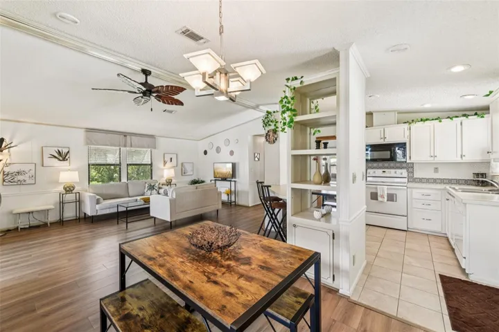 Dining Room to Living Room and to Kitchen