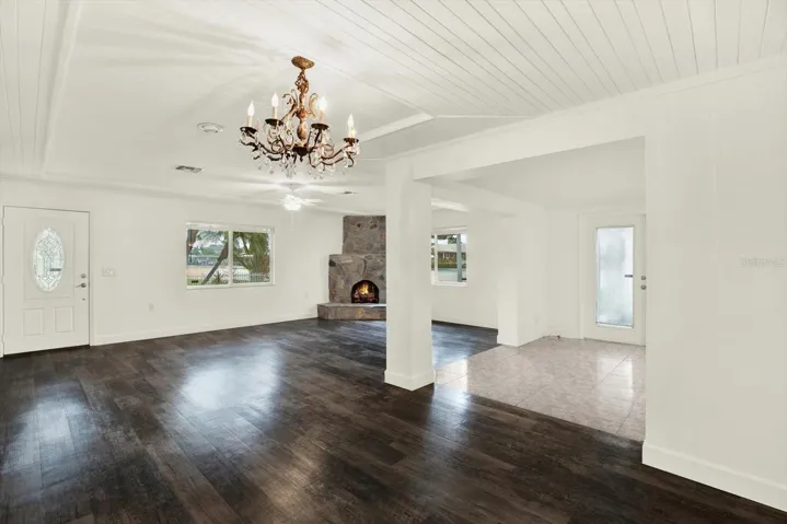 Living Room, Dining Area looking into Florida Room