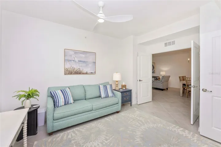 Den with pull out sofa