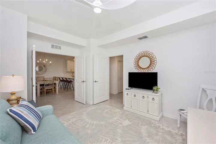 Den with pull out sofa