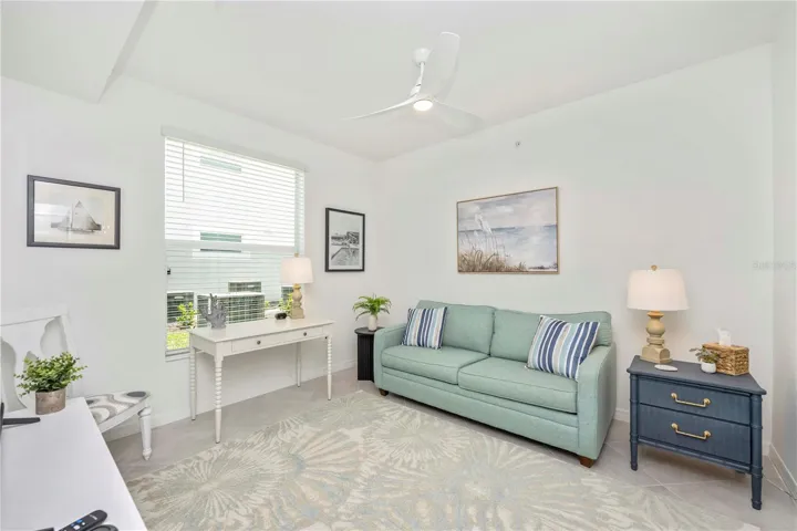 Den with pull out sofa