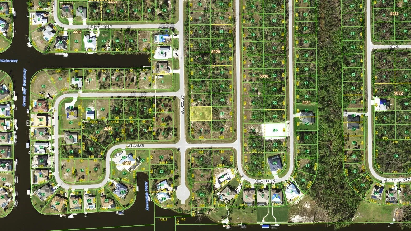 The eastern side of St. Paul Drive is the boundary of Section 94 - Waterview Preserve