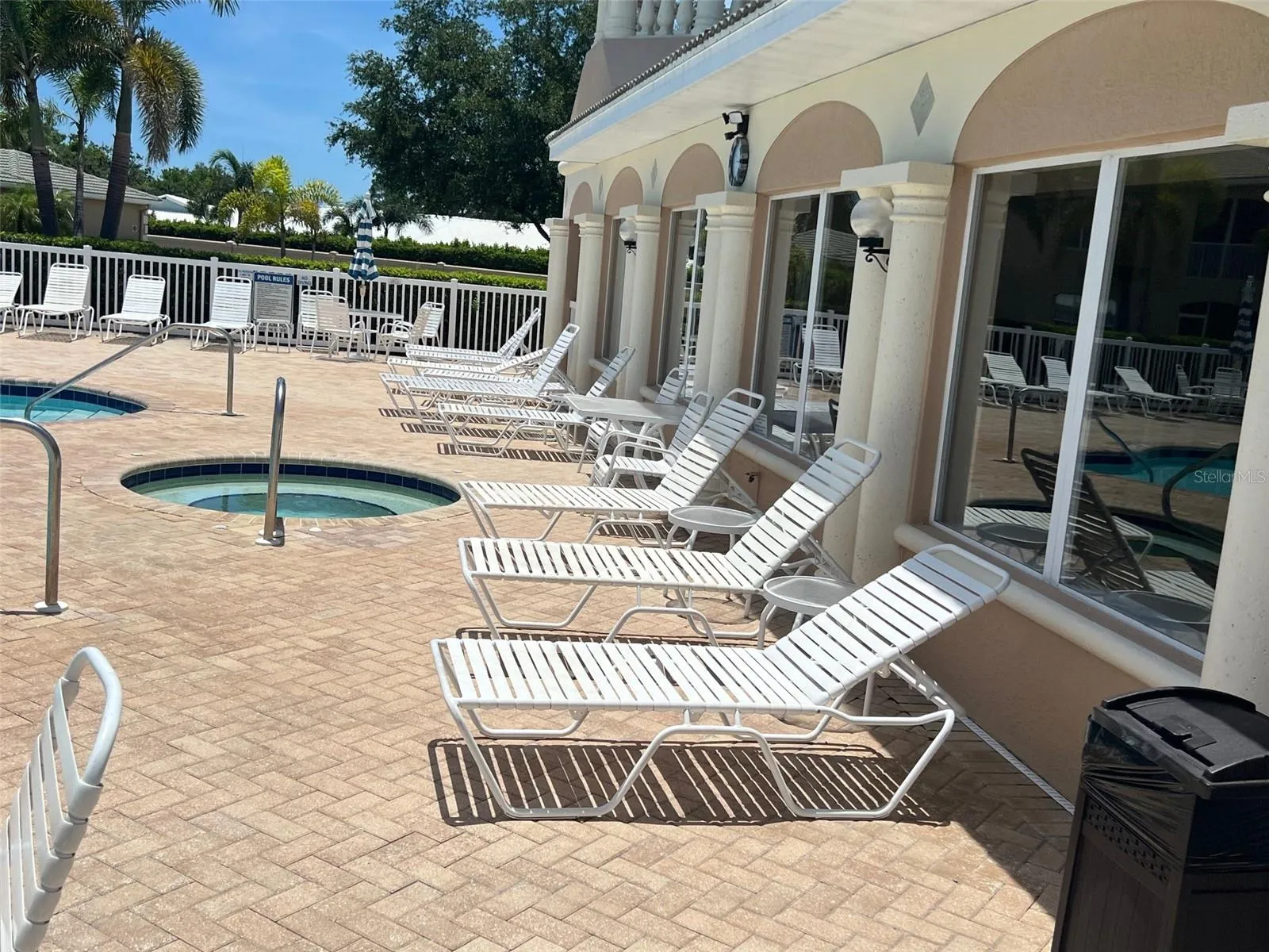 Community pool deck, spa