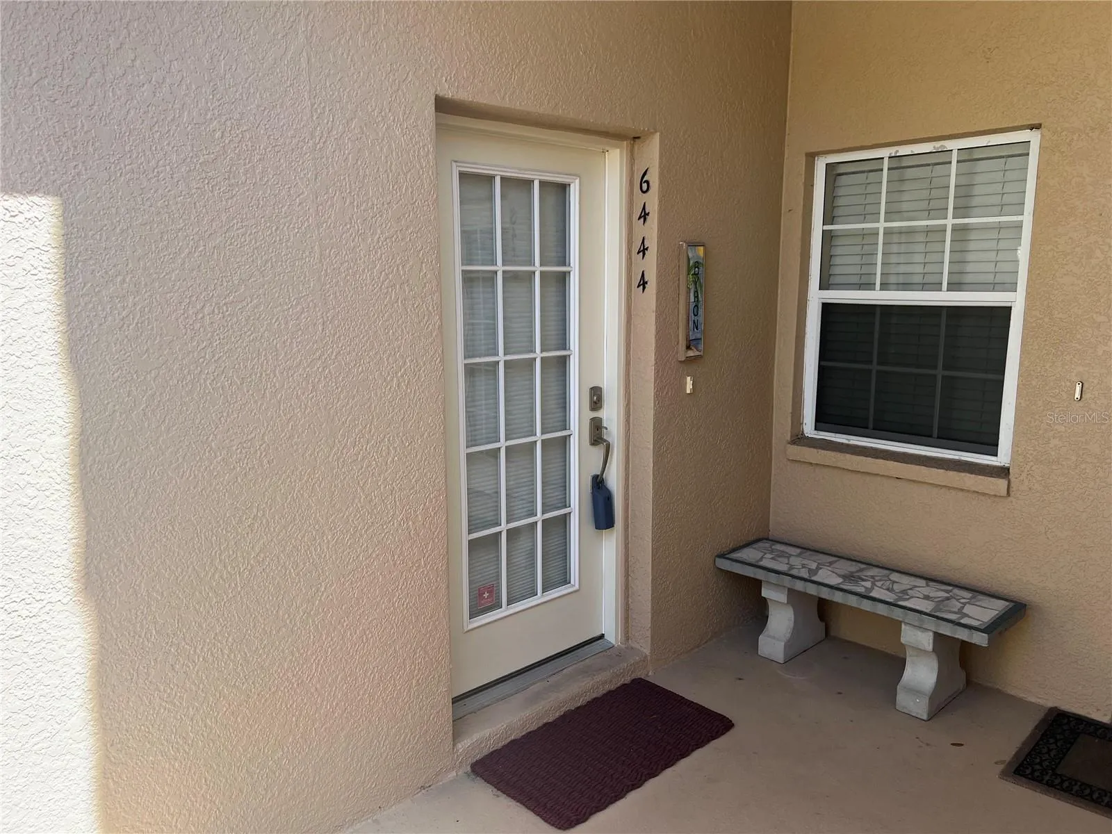 Covered private entrance.