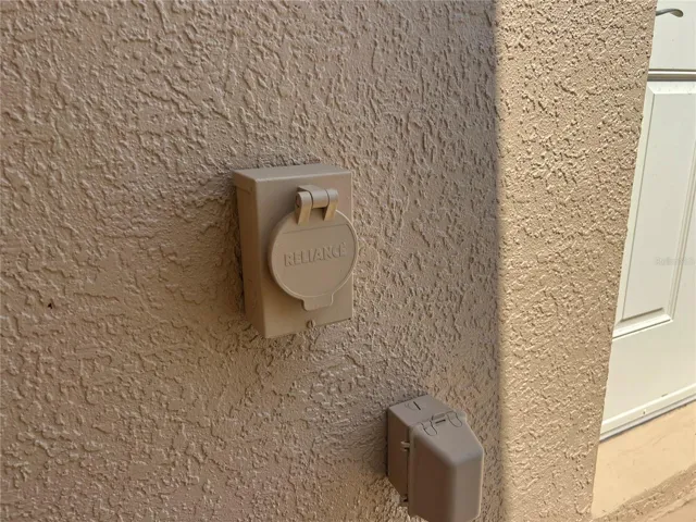 Generator Connection on upstairs balcony.