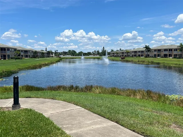 Walking trail around the lake.