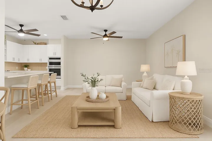 Virtually Staged Main Living Area