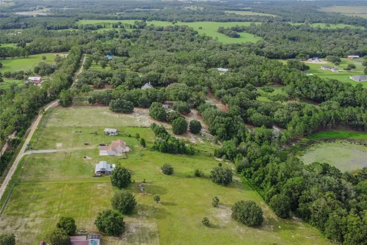 Aerial with Pond View