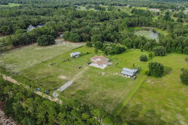 Aerial with Pond View