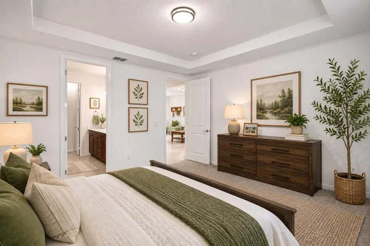 Virtually Staged Primary Bedroom
