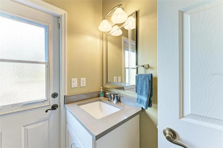 first floor bathroom off kitchen