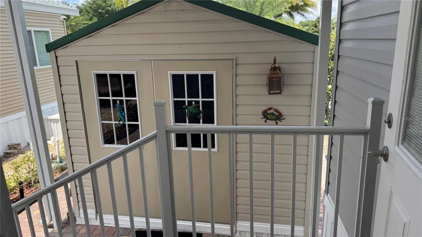 Back Porch with Shed with Electric