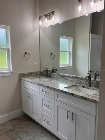 master bath with double sinks