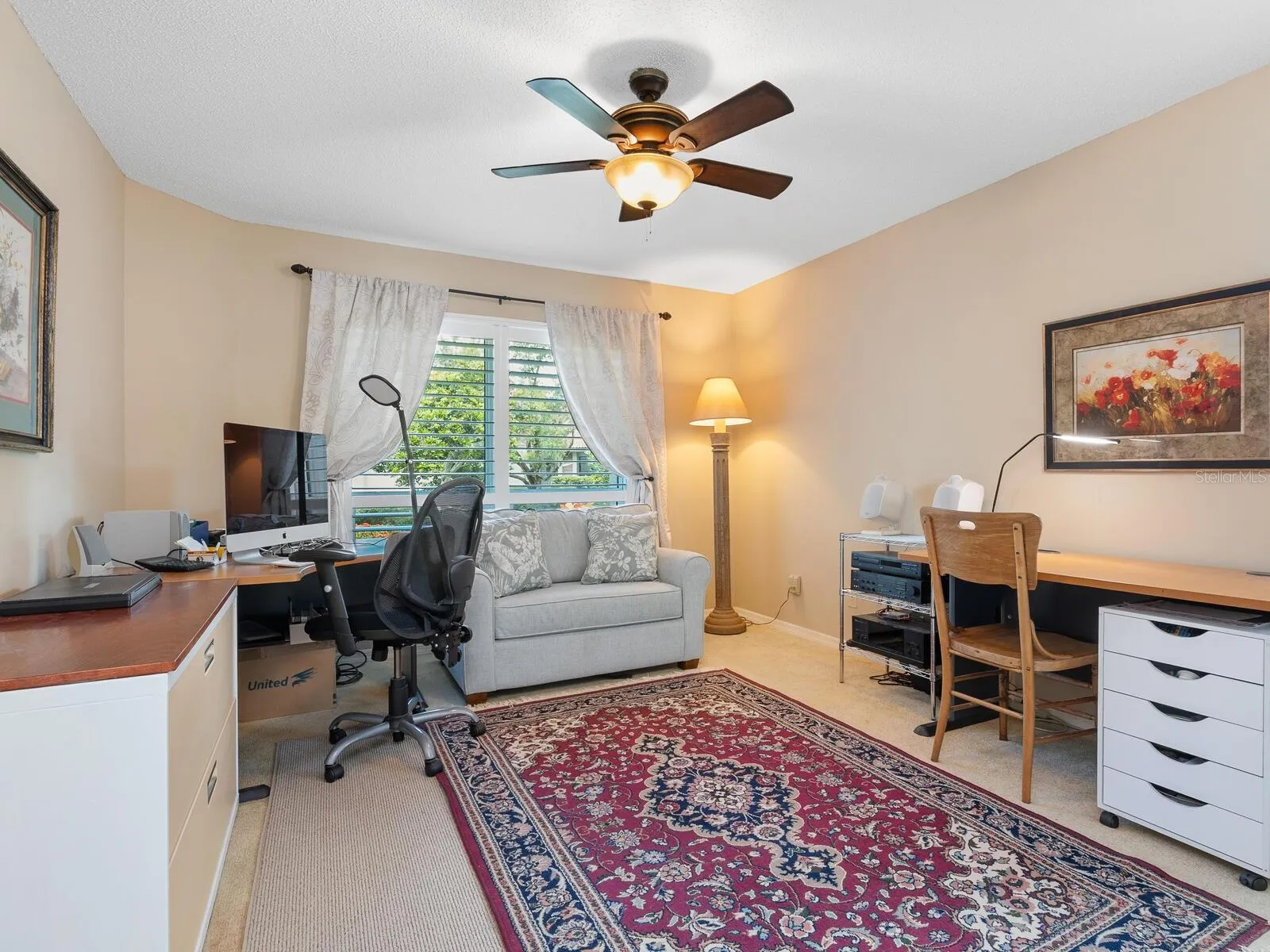 Second bedroom set up as an office