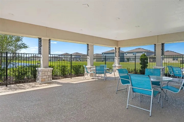 Community pool cabana