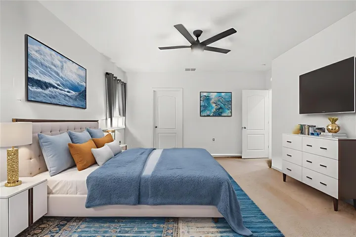 Virtual staged primary suite