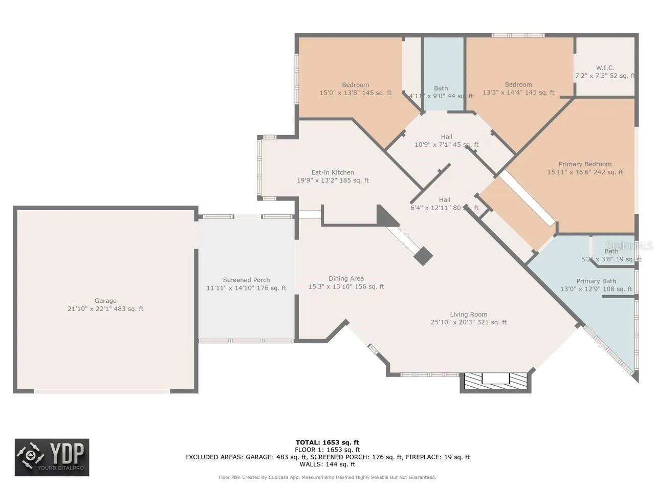 Floorplan 10479 Longwood Drive, Arbors at Bardmoor- Garage on the left, Breezeway, then main floorplan!