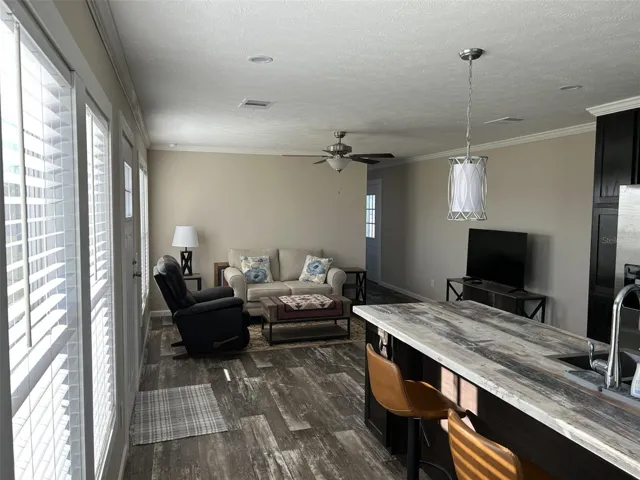 Kitchen- Living room area.