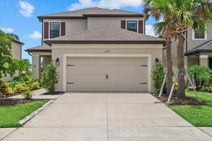 Front elevation with 2-car garage