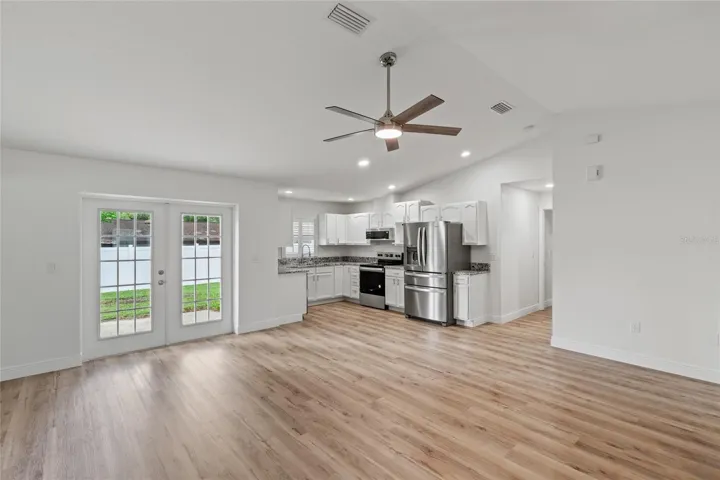 Living Room into kitchen