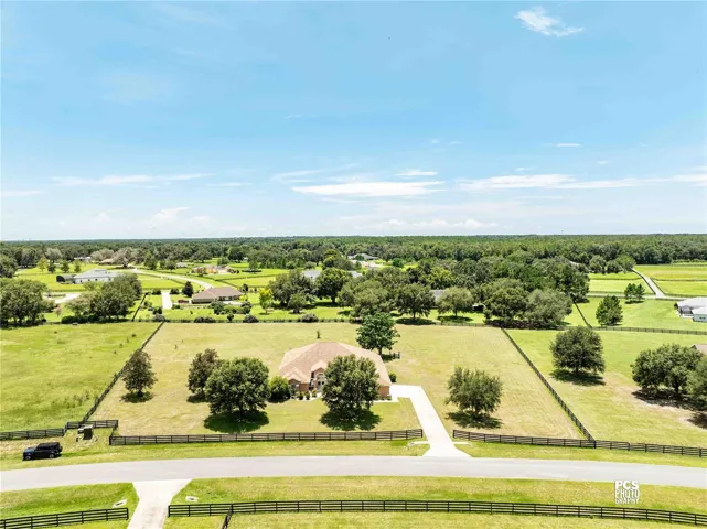 Front view of home with 2.55acres of property