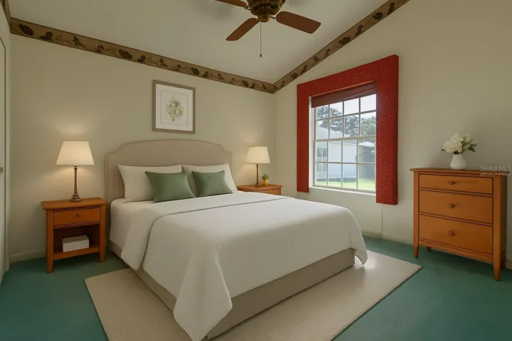 Virtually Staged Guest Bedroom