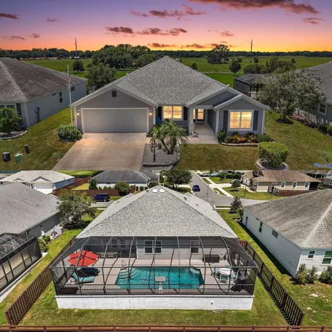 Front of Home with rear pool view