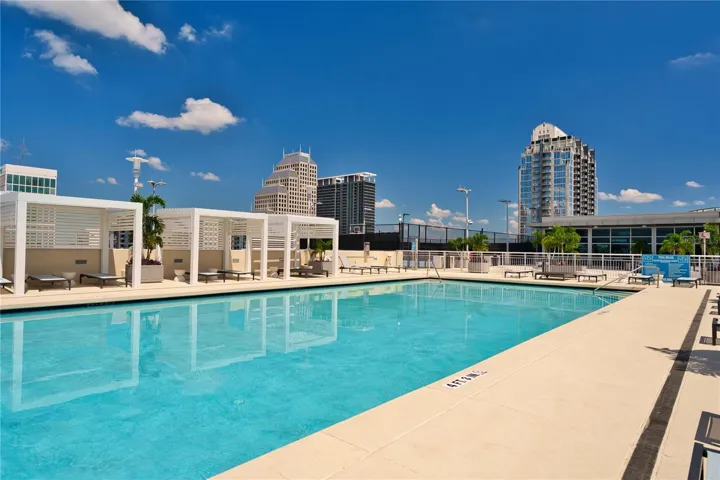 Pool featuring new Cabanas