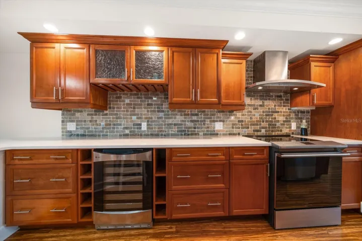 Fine finishes found throughout the kitchen with high-end appliances & custom cabinetry.