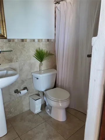 One of the three full baths