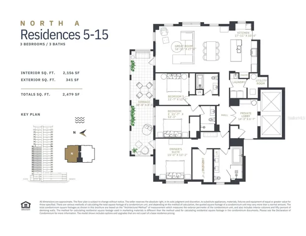 North Facing Unit 601 Floorplan