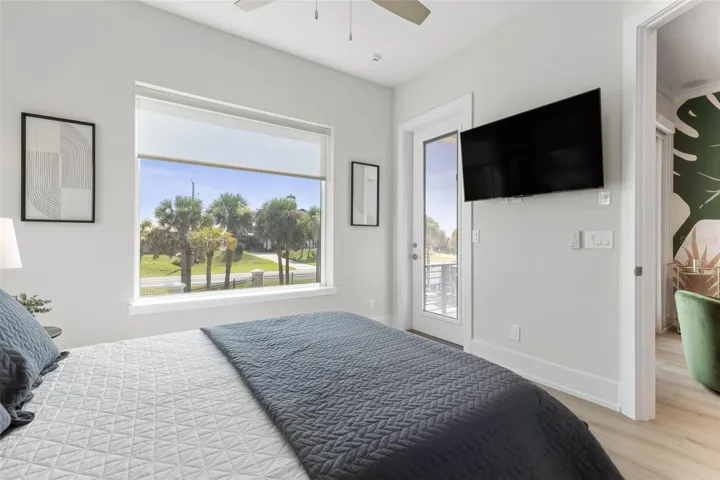 Guest Bedroom with balcony access for morning coffee!