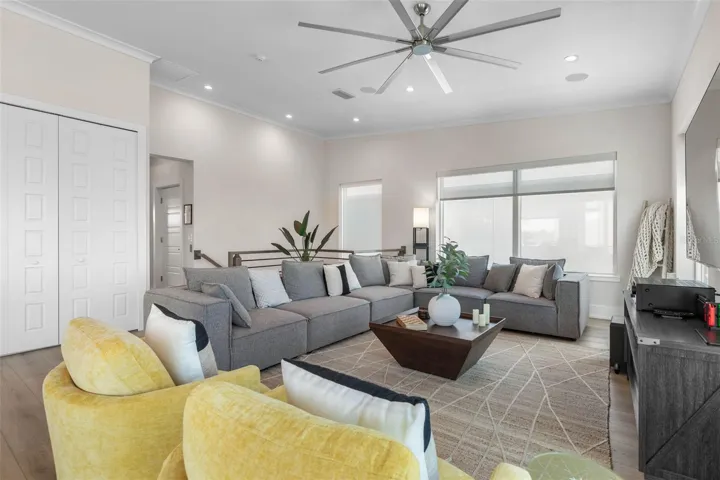 Stylish and spacious living area featuring contemporary design, abundant natural light, and sleek finishes—perfect for relaxing or entertaining.