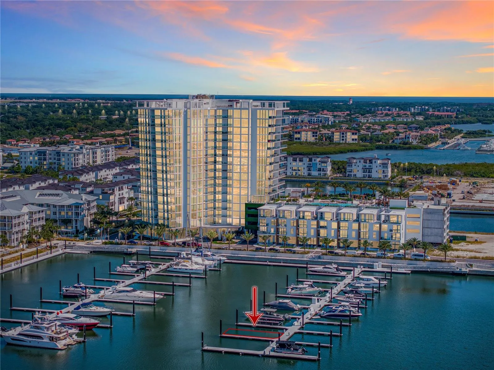 Exterior Marina Night Shot