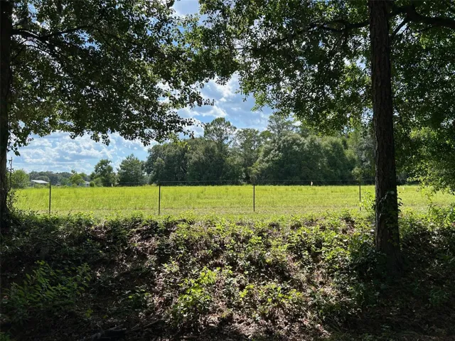 View from paved road