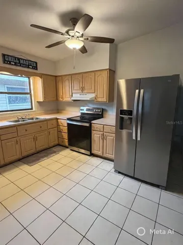 Kitchen staged