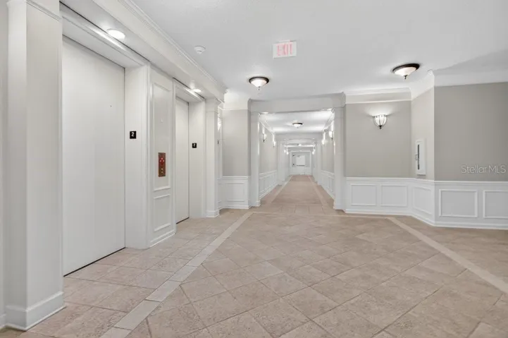 Elevators and hallway