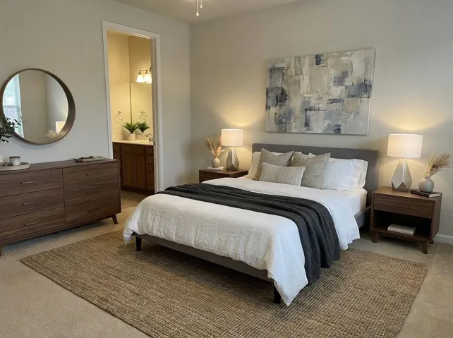 Primary Bedroom Staged