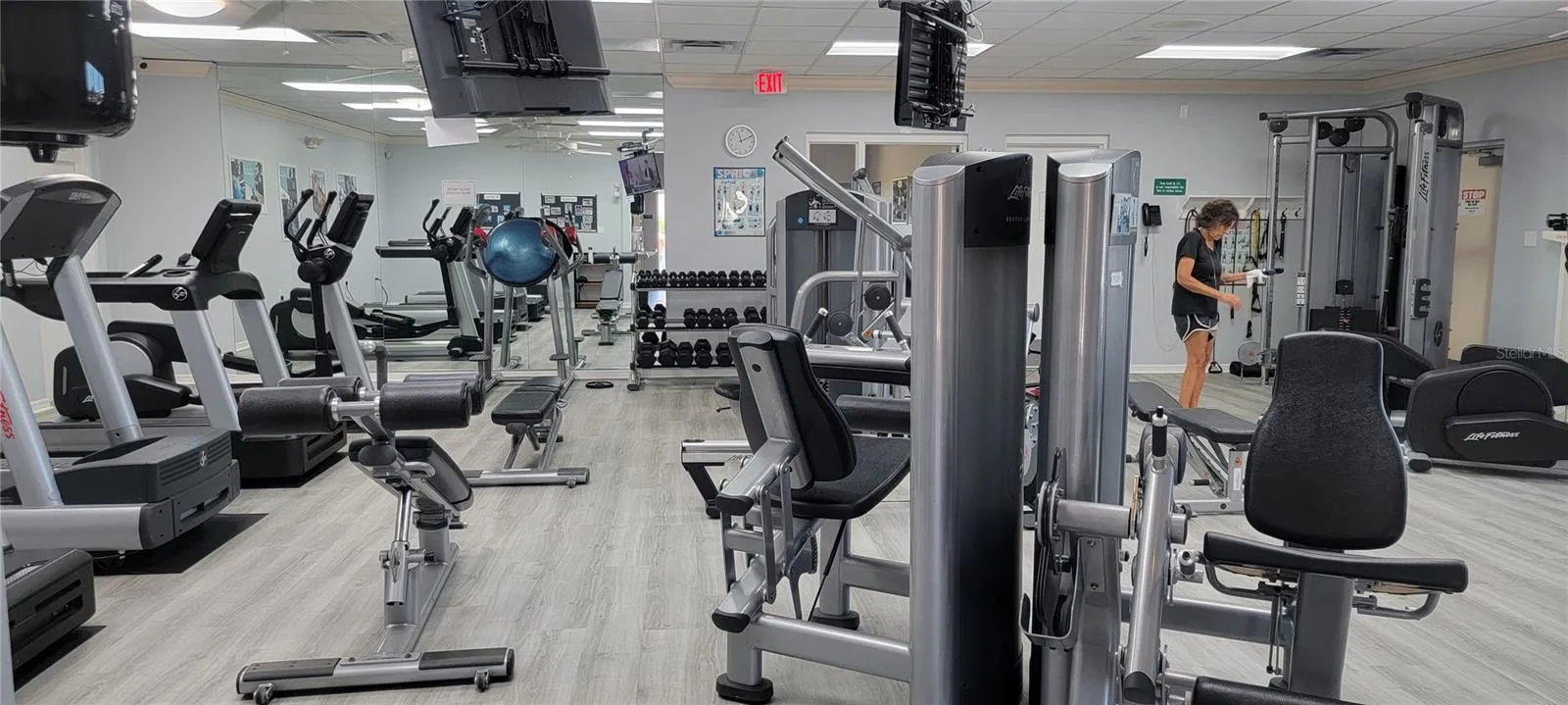 Workout facility has steam showers and sauna