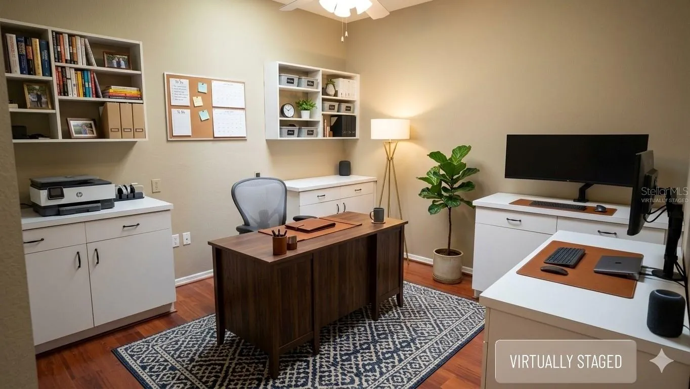 Virtually Staged den/office