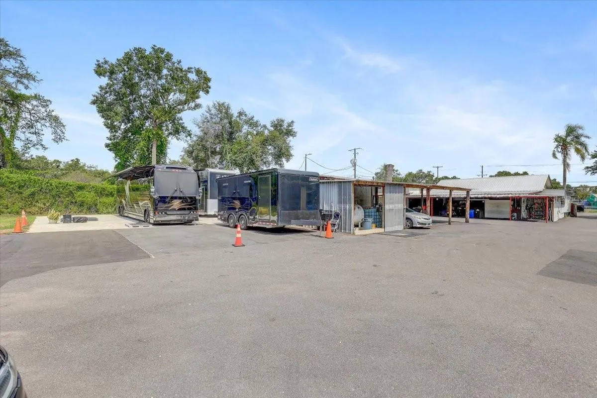 Rv parking pad and hookup from a distance