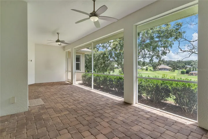 Oversized screened Lanai overlooking the golf course