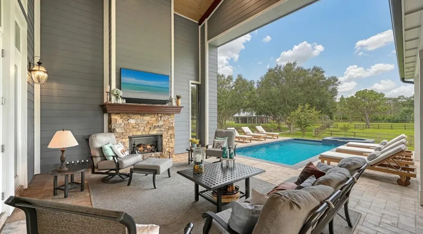 This AI generated photo shows another fantastic location for your pool, should you decide to put one in!
