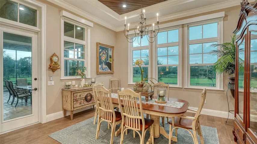 Measuring a generous 16' x 14', this charming area boasts breathtaking views of the eastern back pastures and visually stunning sunsets.