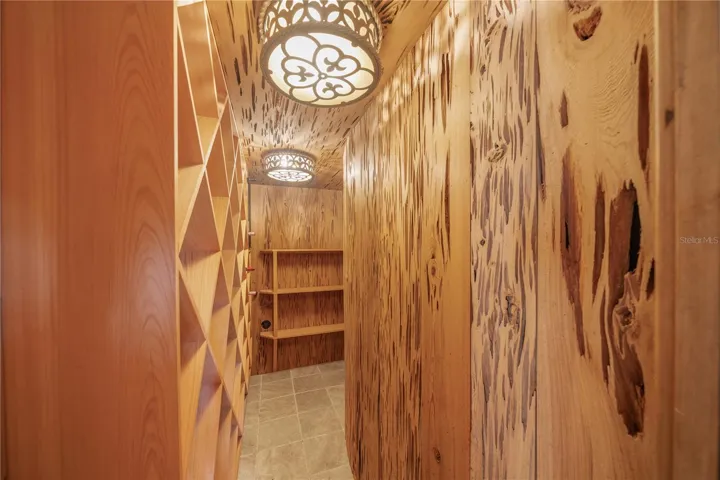 WALK-IN WINE ROOM IN THE BILLIARDS ROOM.