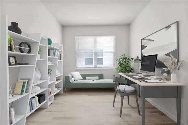 2nd bedroom, office staged