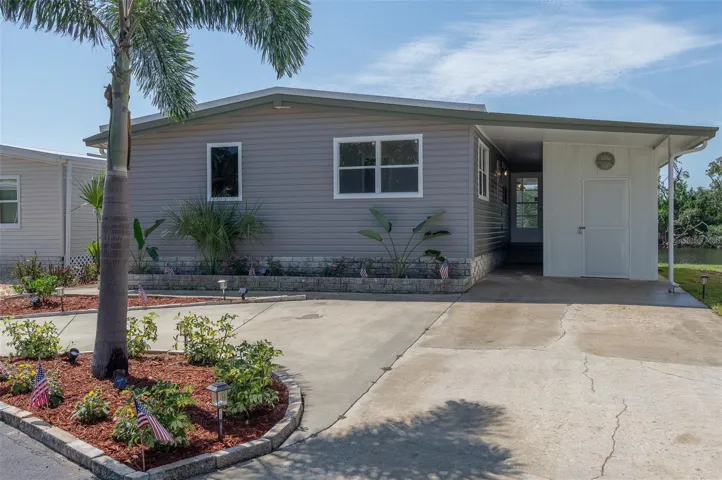 Front with circular driveway