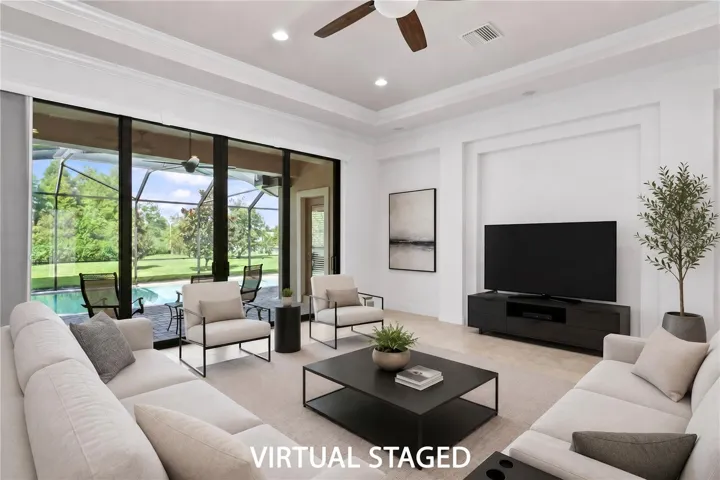 Family Room*Virtually Staged and painted