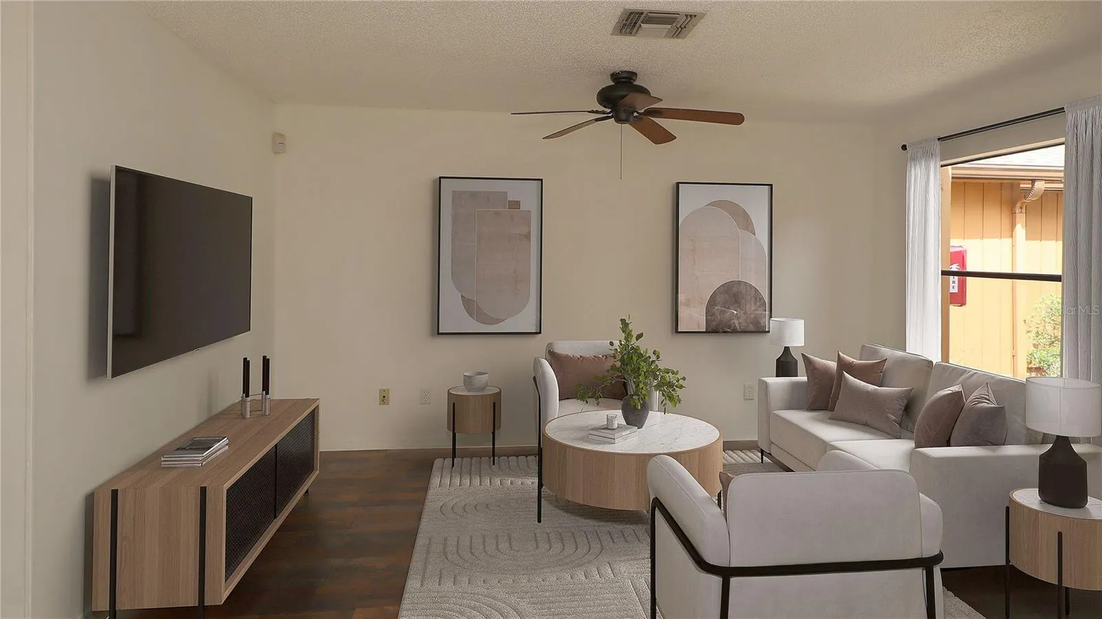 virtual staging of living room...