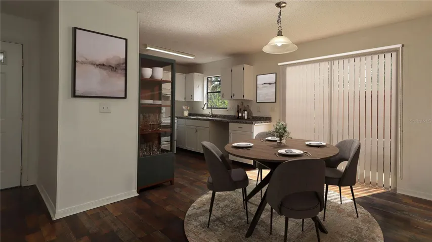 virtual staging of dining &amp; kitchen...